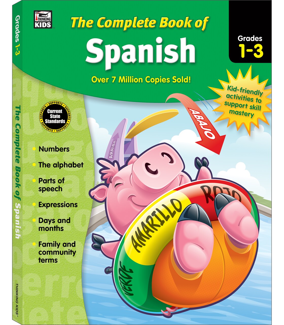 The Complete Book of Spanish Workbook, 1st, 2nd, and 3rd Grade Workbook, Alphabet, Numbers, Parts of Speech. Sight Words, and More Language Learning Activities